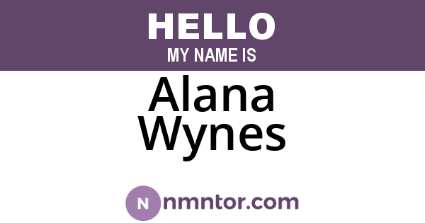 Alana Wynes