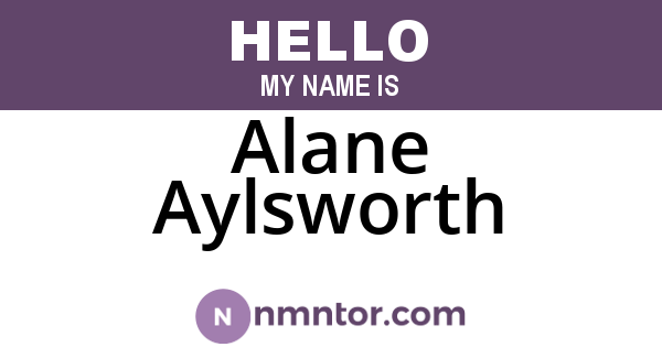 Alane Aylsworth