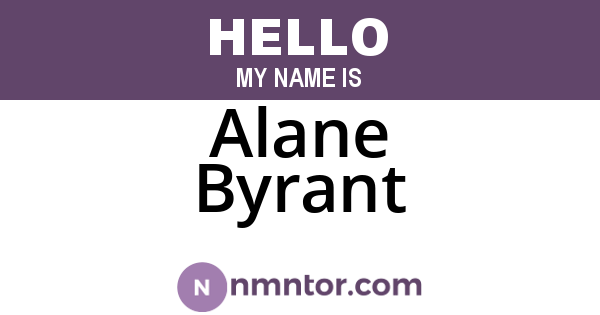 Alane Byrant