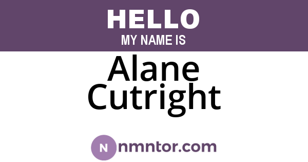 Alane Cutright