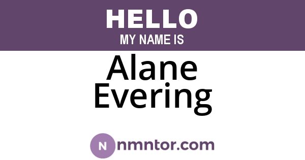 Alane Evering