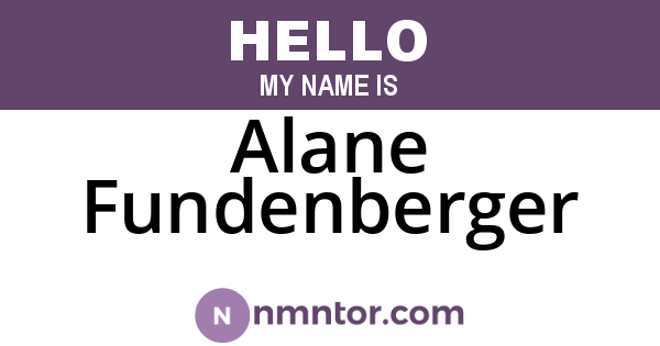 Alane Fundenberger