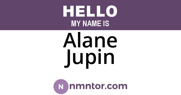 Alane Jupin