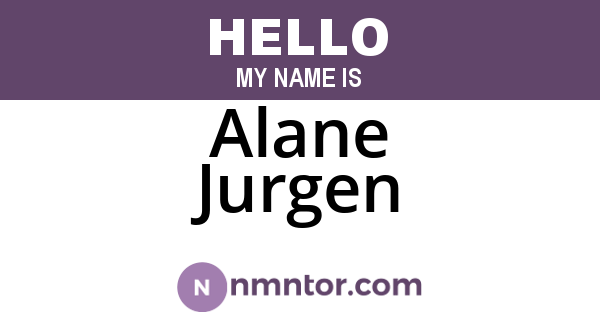 Alane Jurgen
