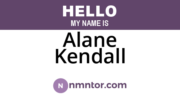 Alane Kendall