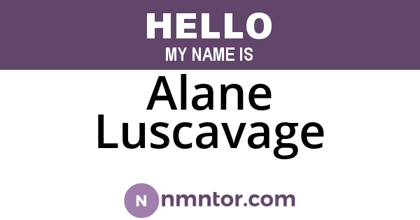 Alane Luscavage