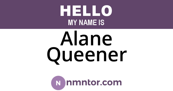 Alane Queener