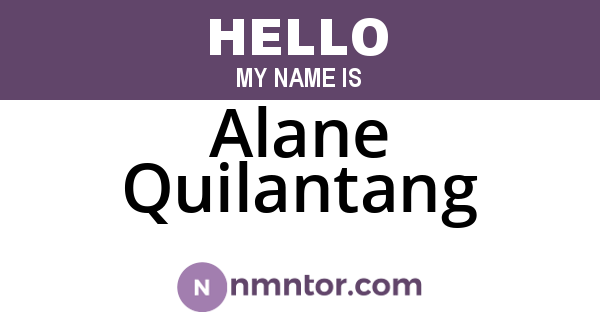 Alane Quilantang