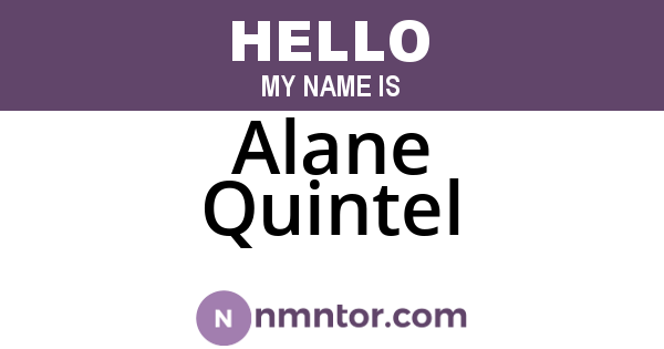 Alane Quintel