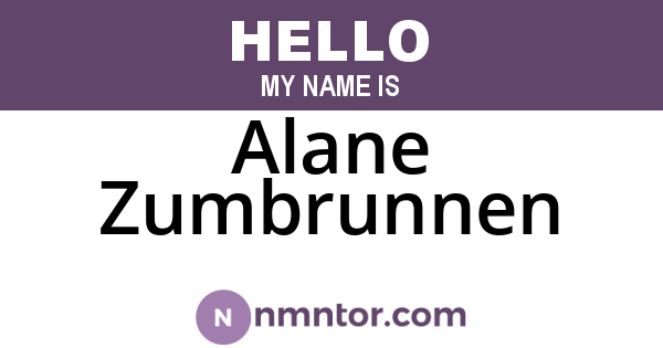 Alane Zumbrunnen