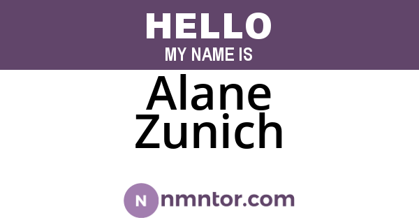 Alane Zunich