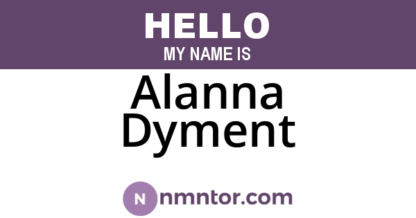 Alanna Dyment