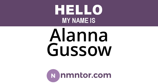 Alanna Gussow