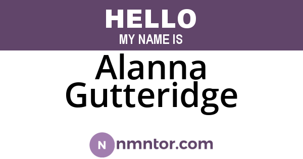 Alanna Gutteridge