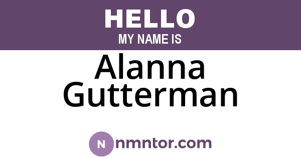 Alanna Gutterman