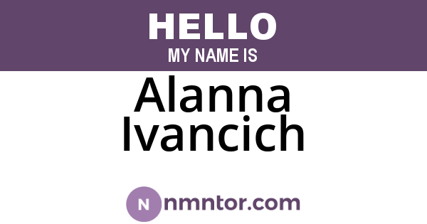 Alanna Ivancich
