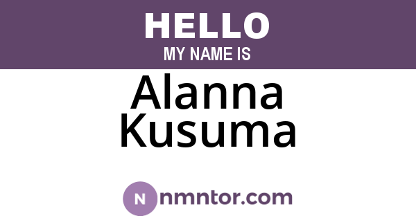 Alanna Kusuma