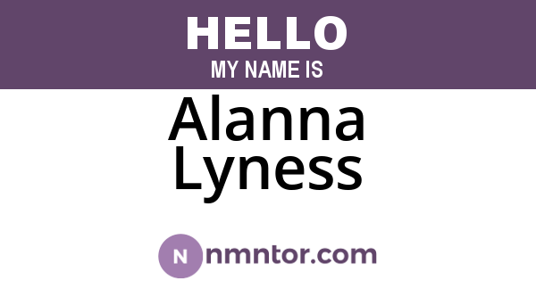 Alanna Lyness
