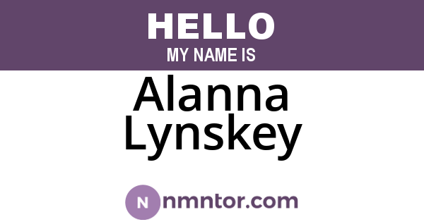 Alanna Lynskey