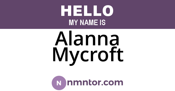 Alanna Mycroft