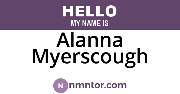 Alanna Myerscough