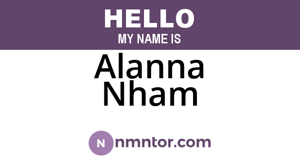 Alanna Nham