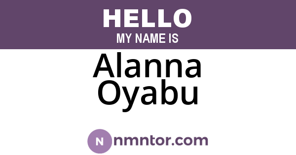 Alanna Oyabu