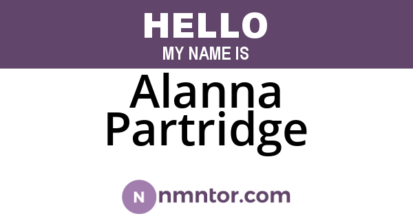 Alanna Partridge