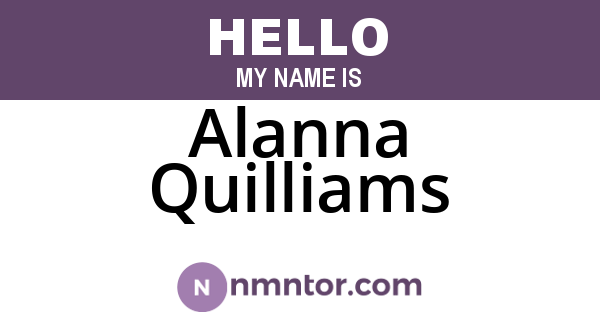 Alanna Quilliams