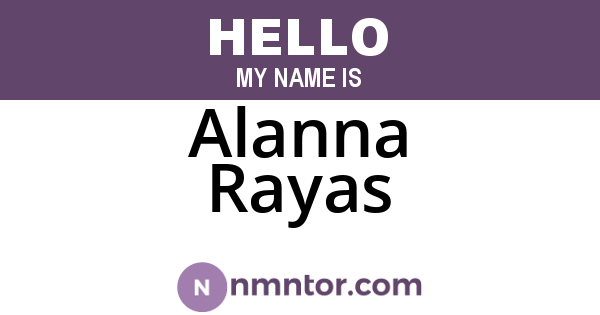 Alanna Rayas