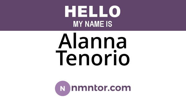 Alanna Tenorio