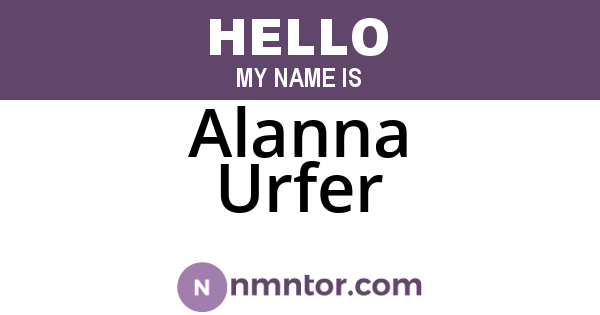 Alanna Urfer