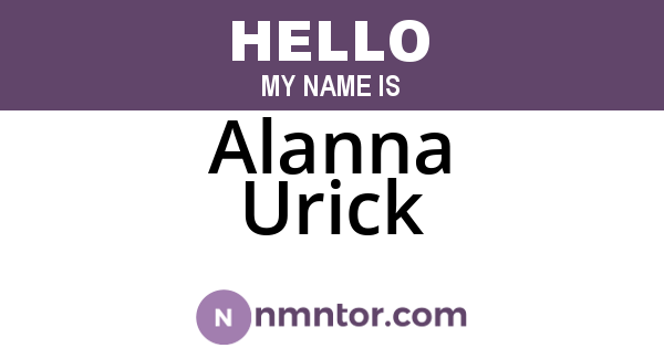 Alanna Urick