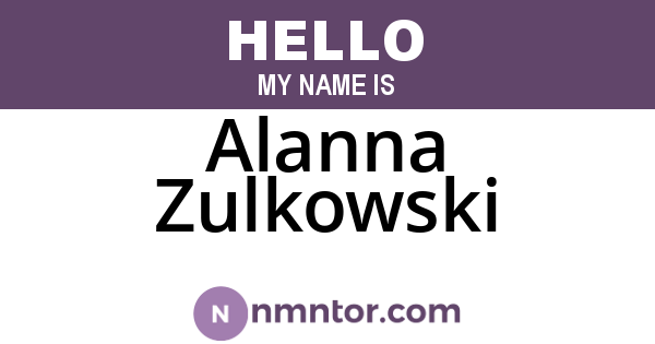 Alanna Zulkowski