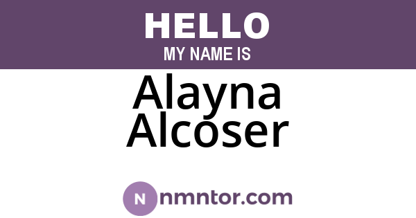 Alayna Alcoser