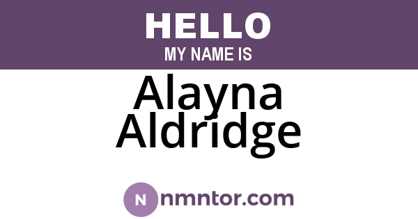 Alayna Aldridge