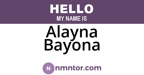 Alayna Bayona