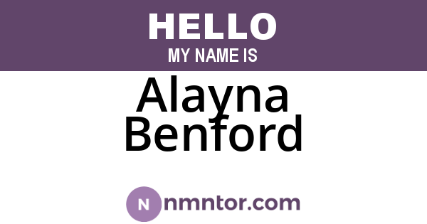 Alayna Benford