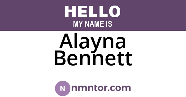 Alayna Bennett