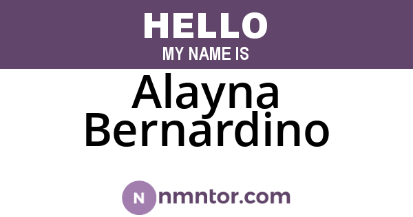 Alayna Bernardino