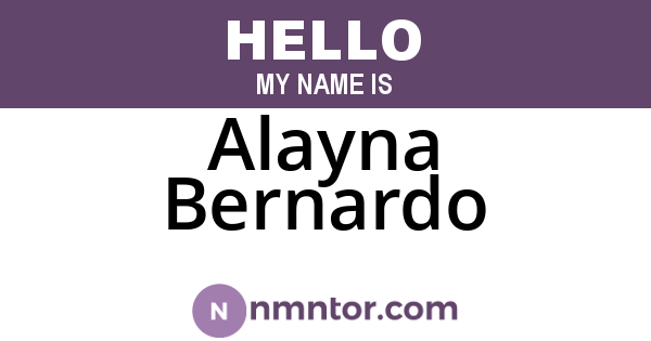 Alayna Bernardo