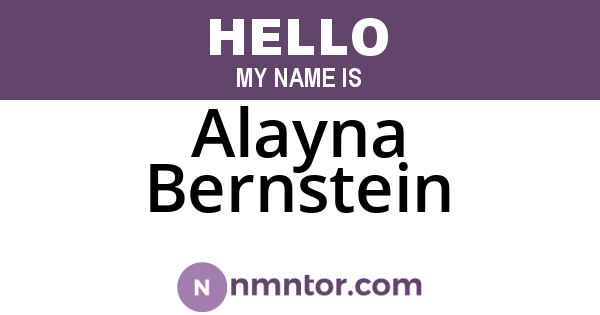 Alayna Bernstein