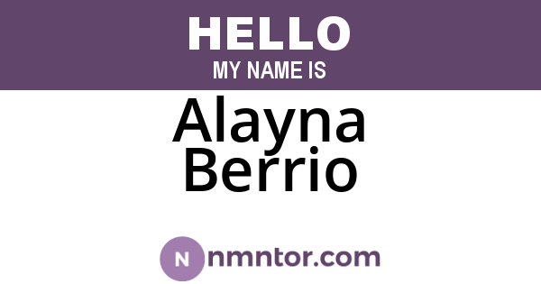 Alayna Berrio