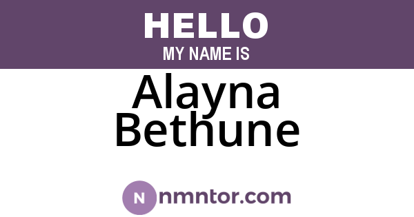Alayna Bethune