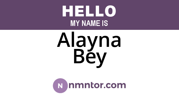Alayna Bey