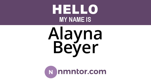 Alayna Beyer