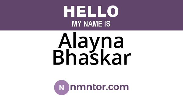 Alayna Bhaskar