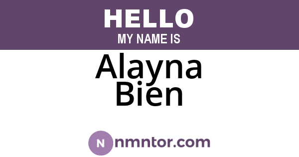 Alayna Bien