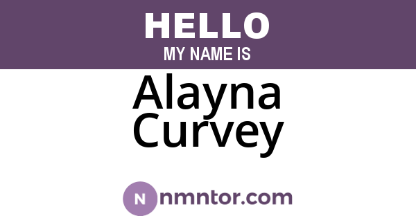 Alayna Curvey
