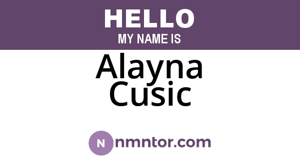 Alayna Cusic